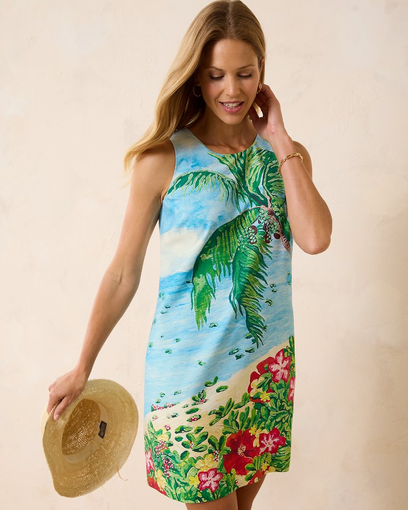 Coastal Comforts Silk Shift Dress