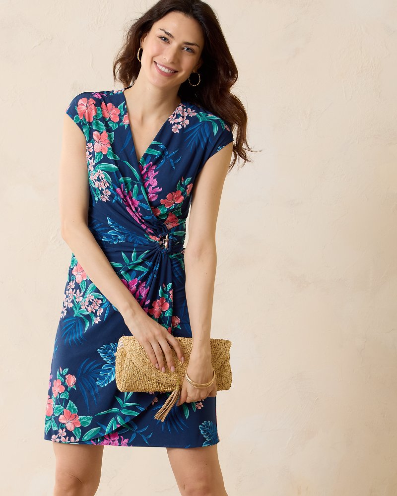 Clara Breezy Bouquet Faux-Wrap Dress