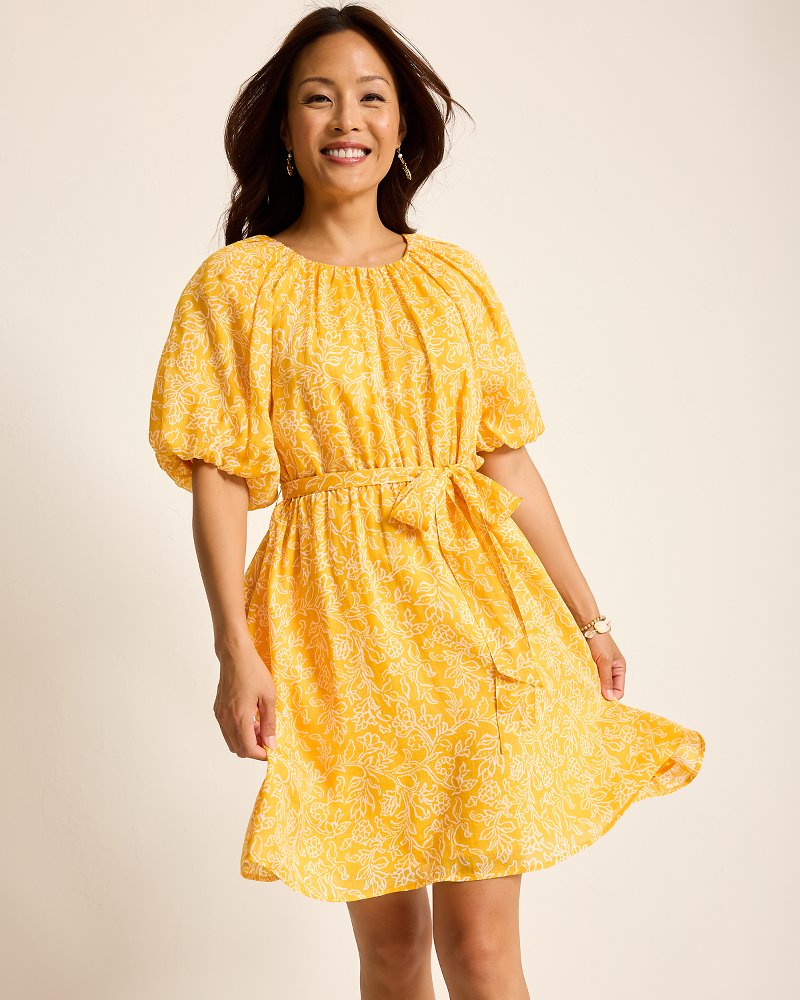 Veranda Vines Elbow-Sleeve Dress