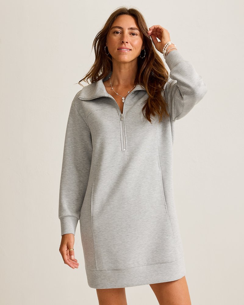 Palm Voyage Long-Sleeve Short Dress