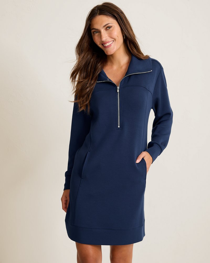 Palm Voyage Long-Sleeve Short Dress