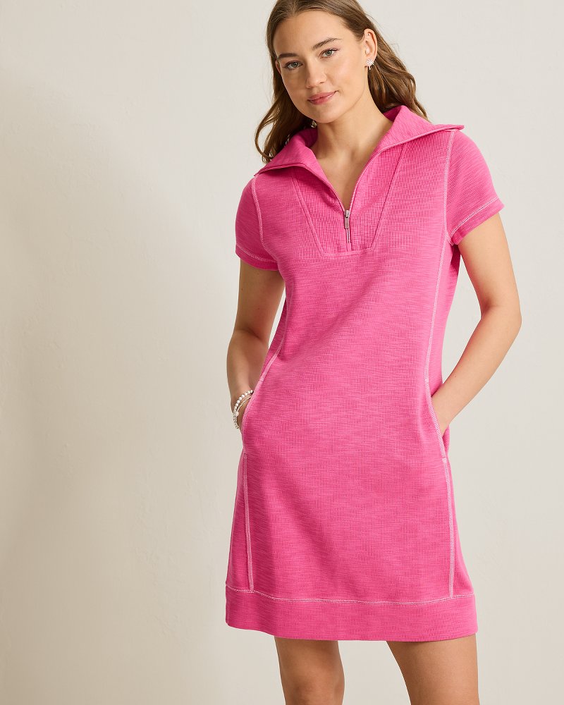 Tobago Bay Half-Zip Collared Dress