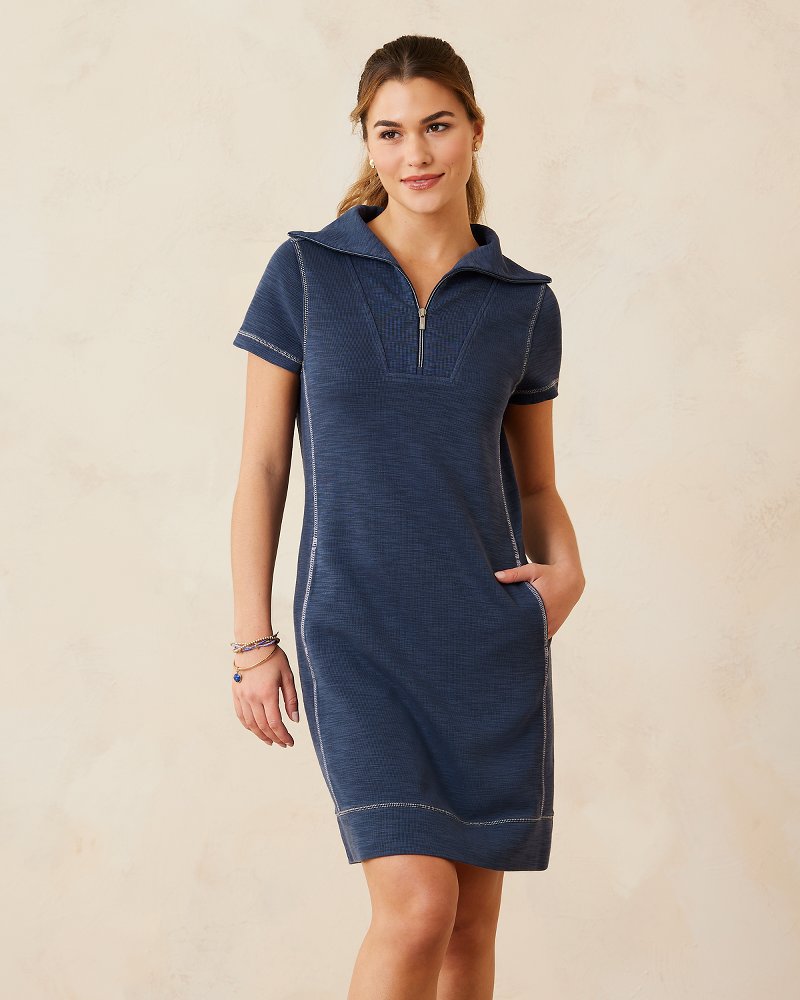 Tobago Bay Half-Zip Collared Dress