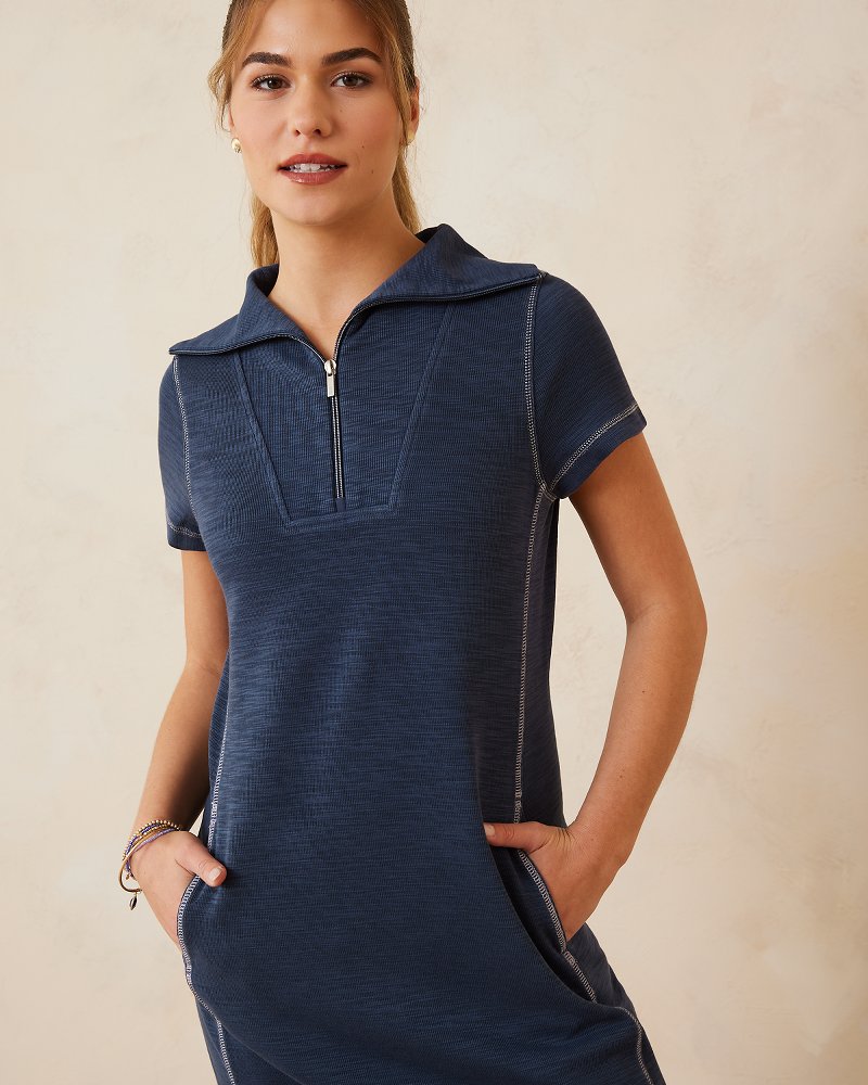 Tobago Bay Half-Zip Collared Dress