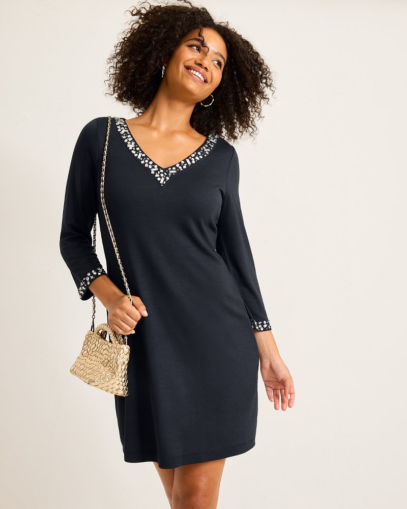 Darcy Embellished V-Neck Dress