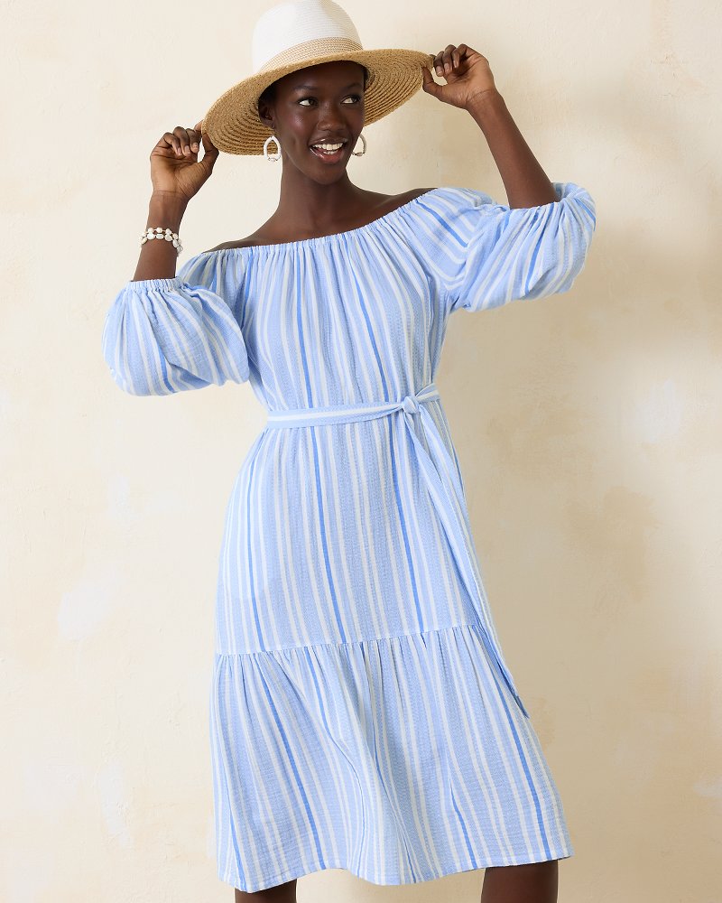 Off the shoulder gauze dress hotsell