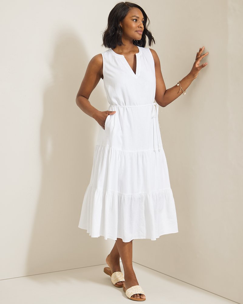 Thumbnail for Palm Shores Linen-Blend Sundress