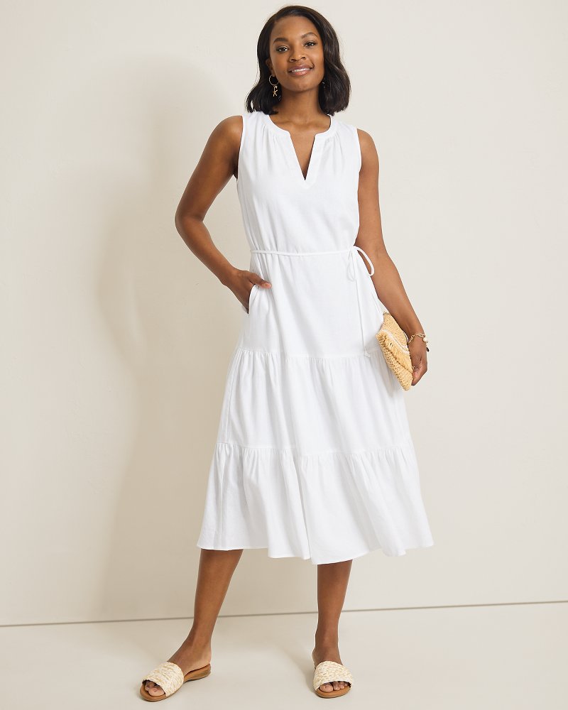 Palm Shores Linen-Blend Sundress