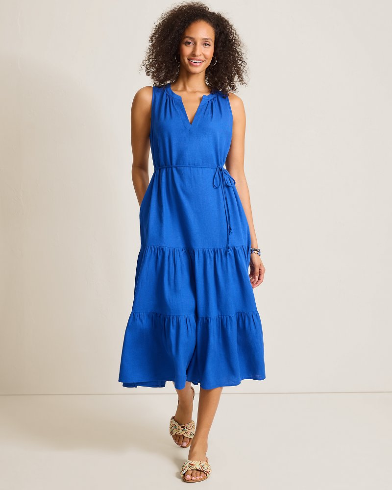 Palm Shores Linen-Blend Sundress