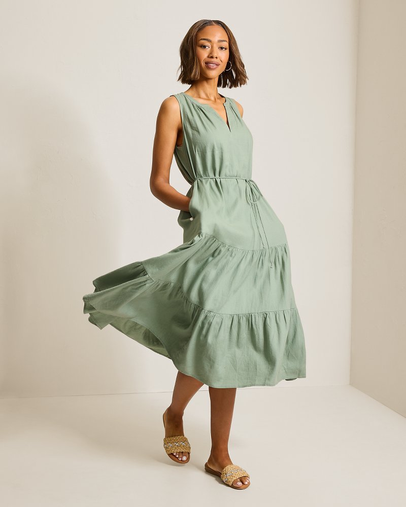 Thumbnail for Palm Shores Linen-Blend Sundress