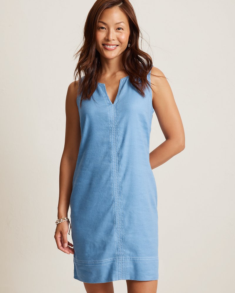 Palm-A-Dora Split-Neck Sheath Dress