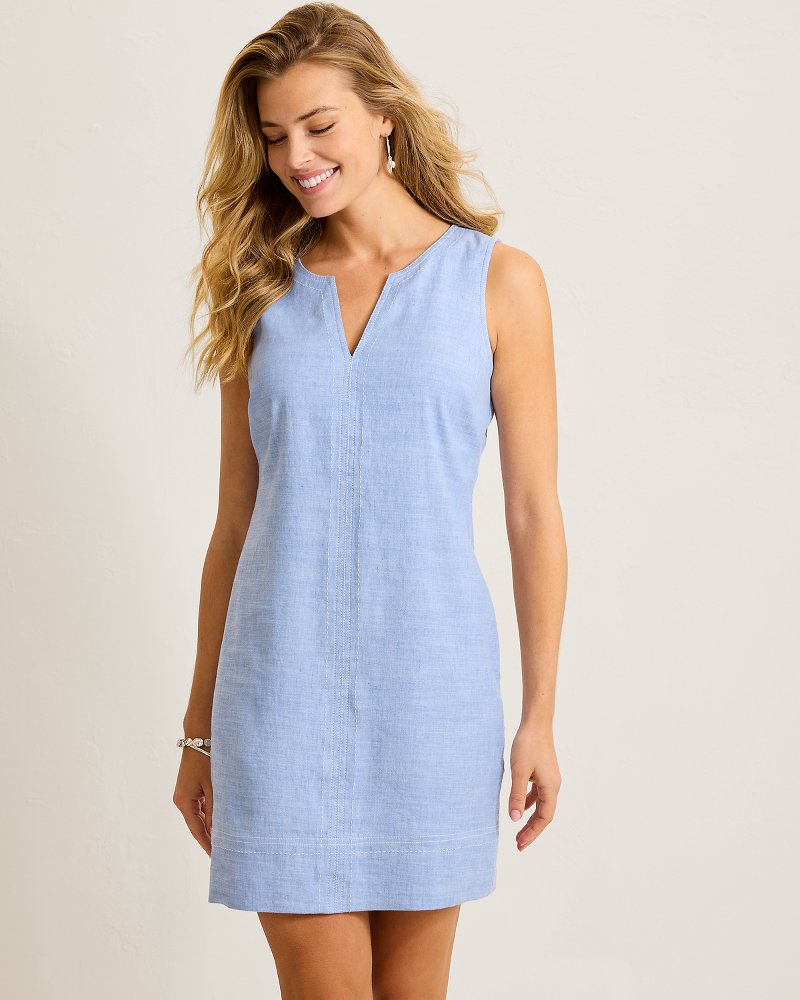 Palm-A-Dora Split-Neck Sheath Dress