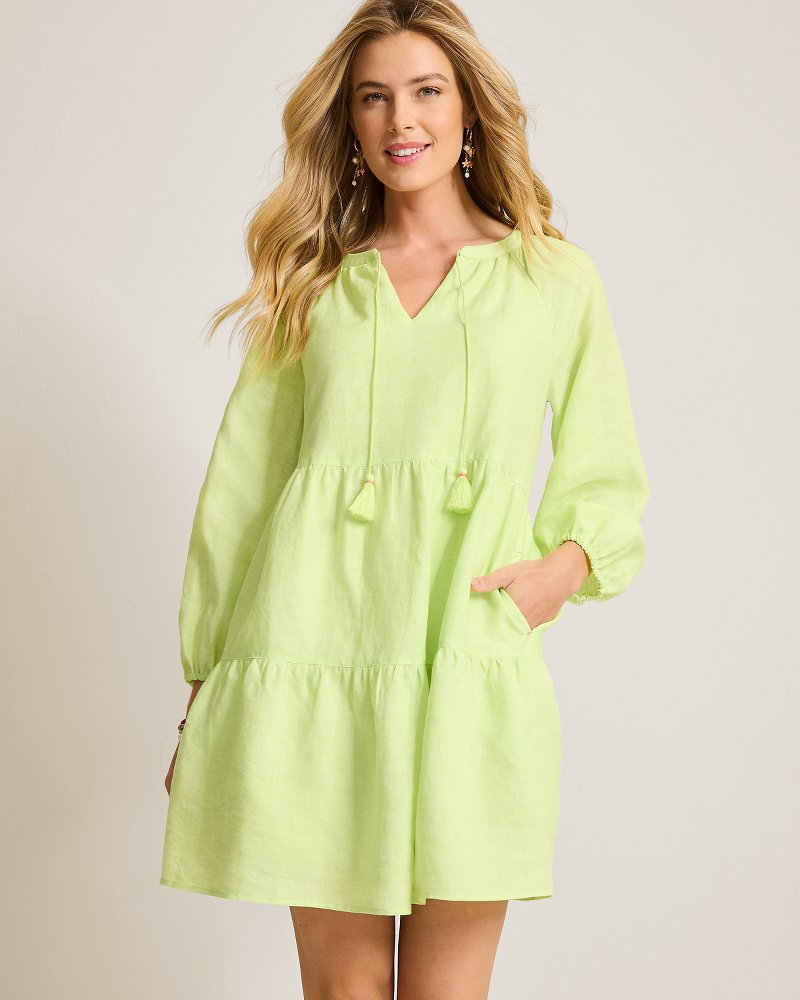 COASTALINA L/S TIERED DRESS