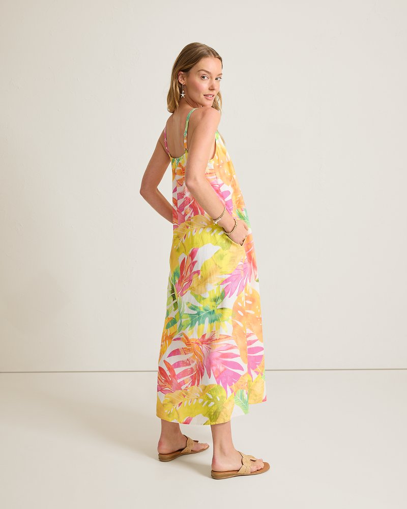 Thumbnail for Tropicana Isle Linen-Blend Maxi Sundress