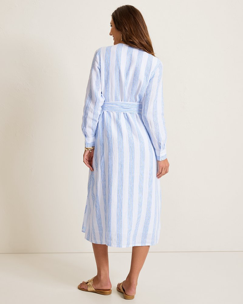 knee length dresses for ladies The Wrap Dress in Linen main image 0