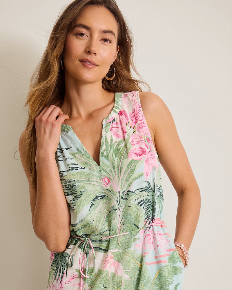 Thumbnail for Garden Villa Linen-Blend Sundress