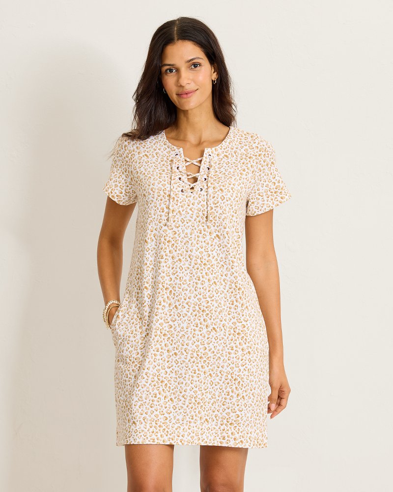 Sunset Harbor Lux Leo Lace-Up Dress
