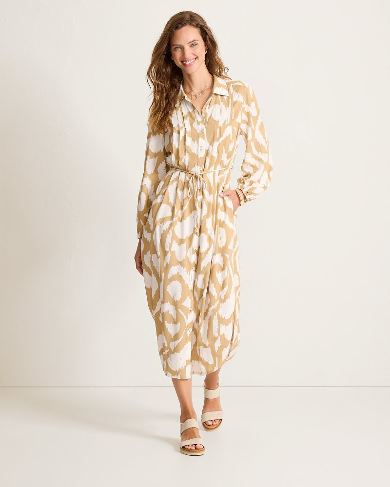 Inlet Ikat Midi Shirt Dress