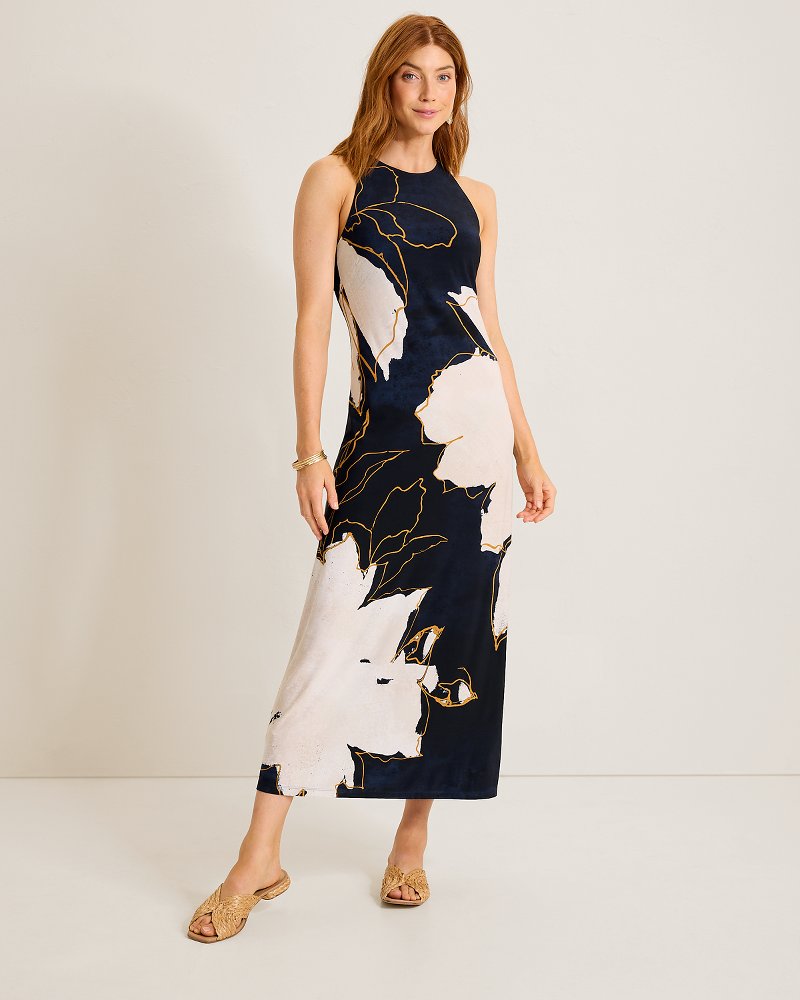 Jasmina Gilded Petals Maxi Dress