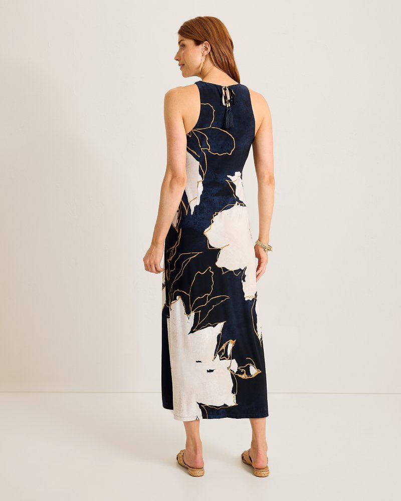 Jasmina Gilded Petals Maxi Dress