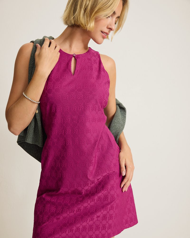 Aubrey Monogram Jacquard IslandZone Dress