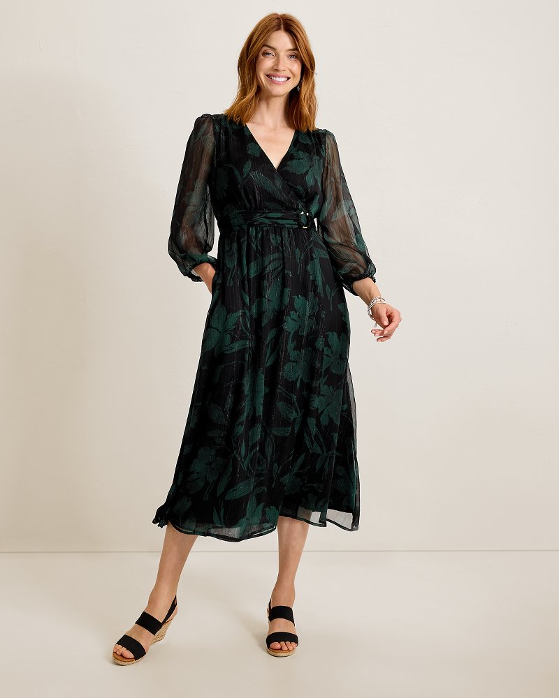 Bloom Beauty Jewel Maxi Faux-Wrap Dress