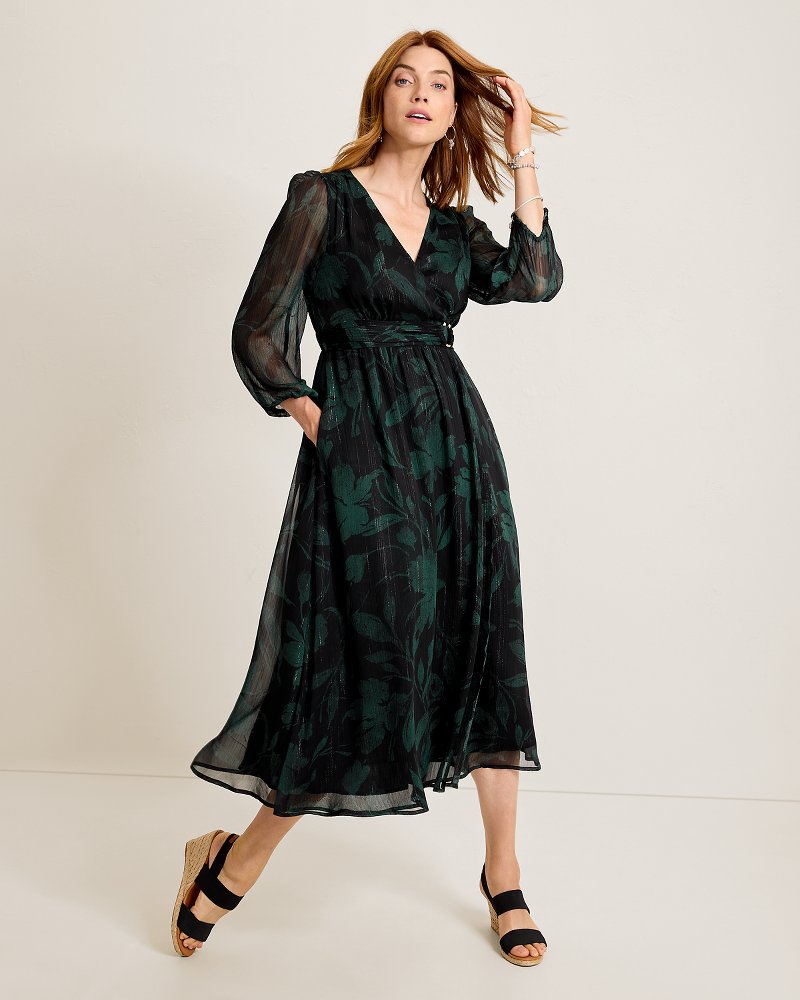 Bloom Beauty Jewel Maxi Faux-Wrap Dress