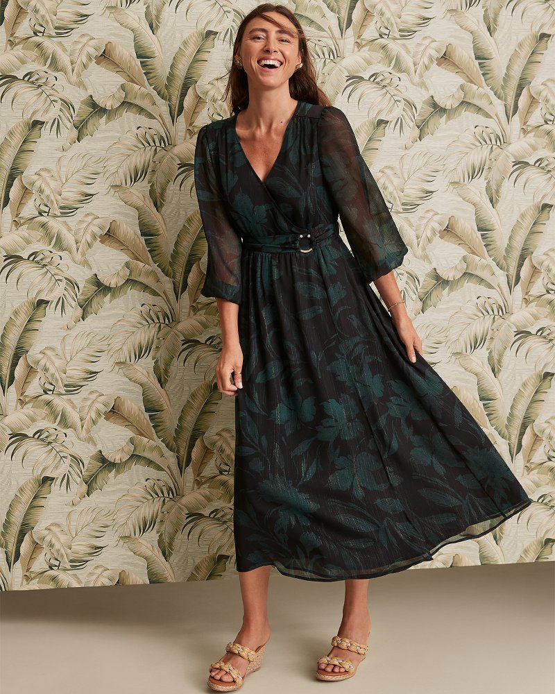 Bloom Beauty Jewel Maxi Faux-Wrap Dress