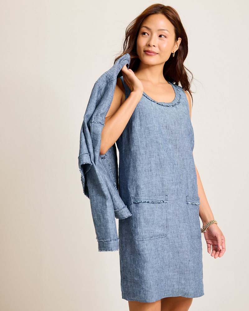 Two Palms Patch Pocket Linen Dress
