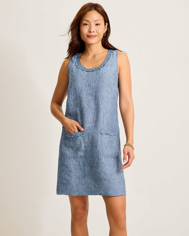 Two Palms Patch Pocket Linen Dress