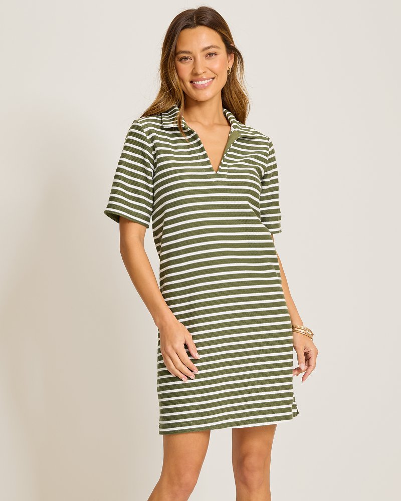 Waterfront View Short-Sleeve Short Dress