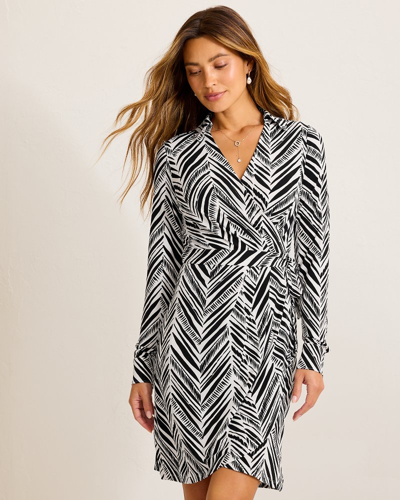 Carmela Seaside Sketch Wrap Dress