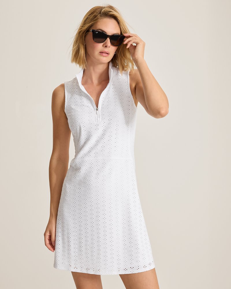 Abby Eyelet Half-Zip IslandZone Dress