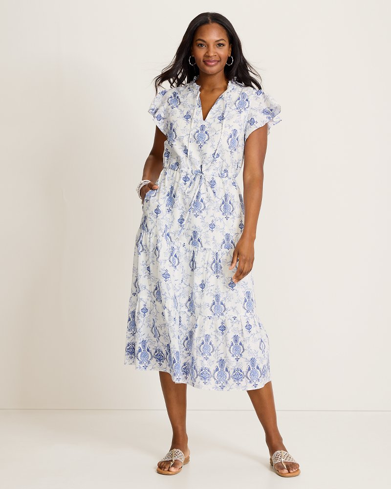 Noble Pineapple Midi Dress