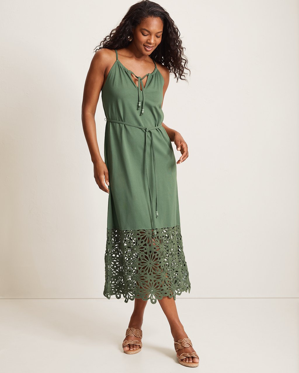 Islandscape Jersey Halter Midi Dress by Tommy Bahama