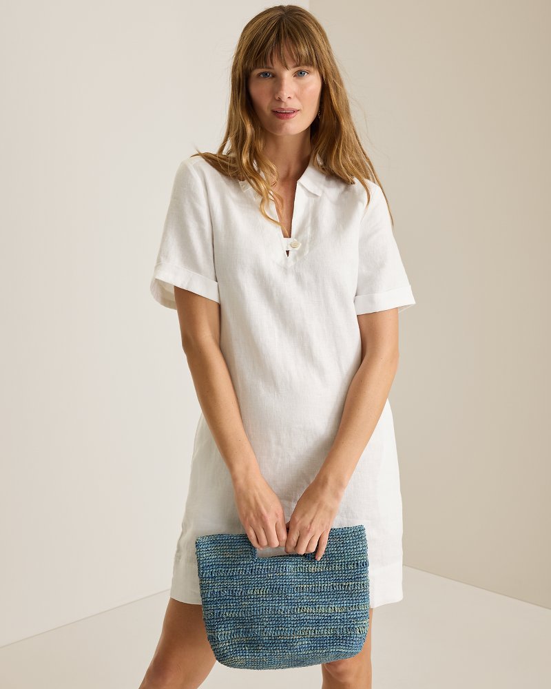 Two Palms Collared Linen Dress