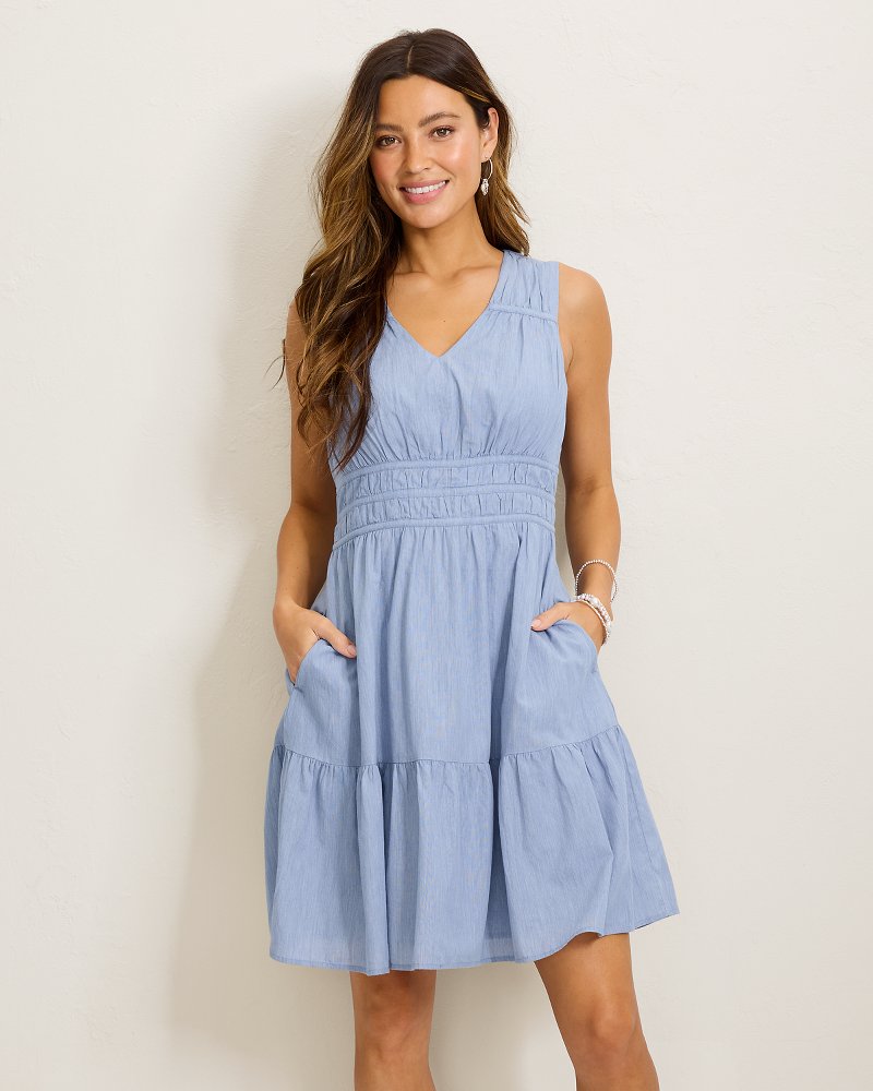 Voile Voyage Sleeveless Short Dress