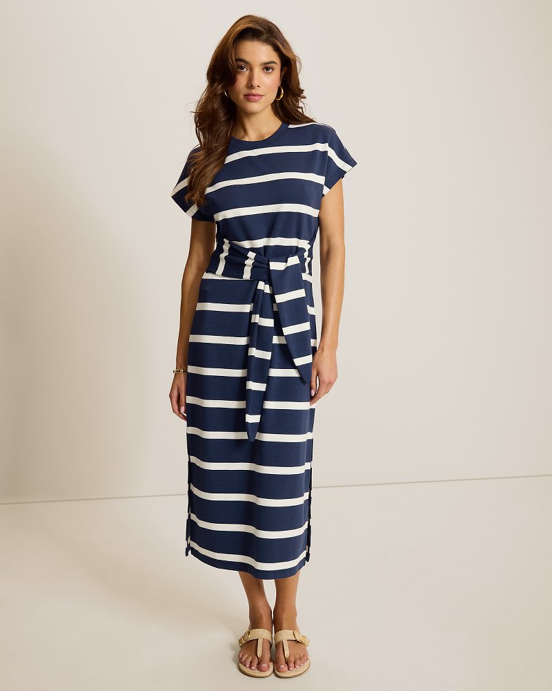 Agua Isle Tie-Front Midi Dress