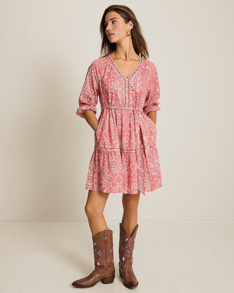 Tommy Bahama x Stetson Bandana Bay 3/4-Sleeve Dress