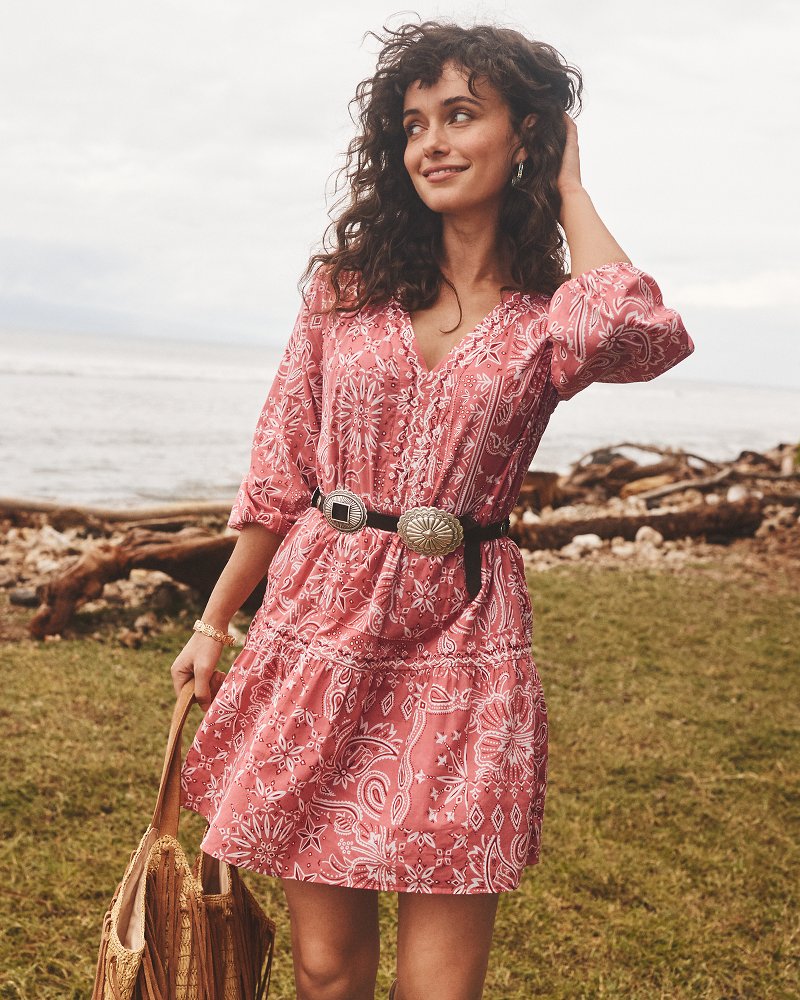 Tommy Bahama x Stetson Bandana Bay 3/4-Sleeve Dress
