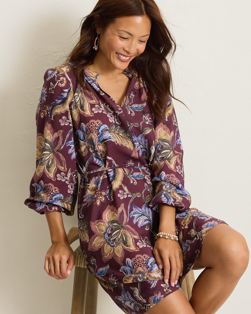 Mesa Shores Long-Sleeve Short Dress