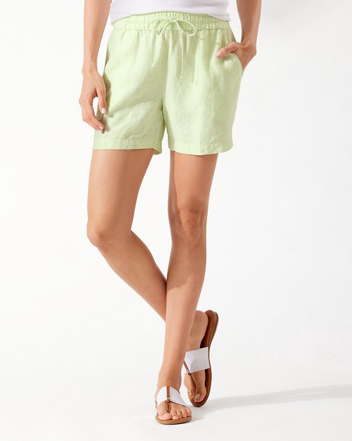 Palmbray High-Rise Linen Easy Shorts