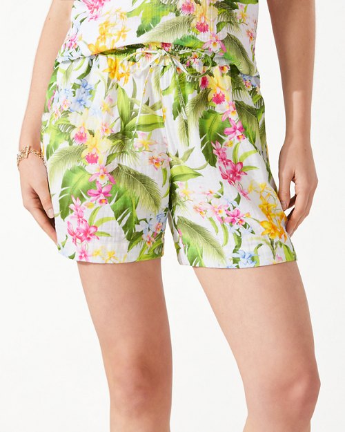 Breezy Blooms Island Gauze™ Easy Shorts