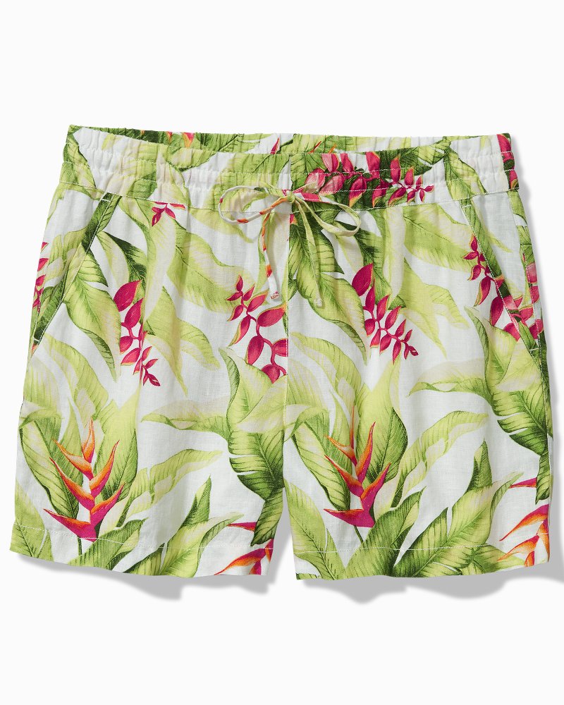 Women's Calypso Fronds Linen Shorts