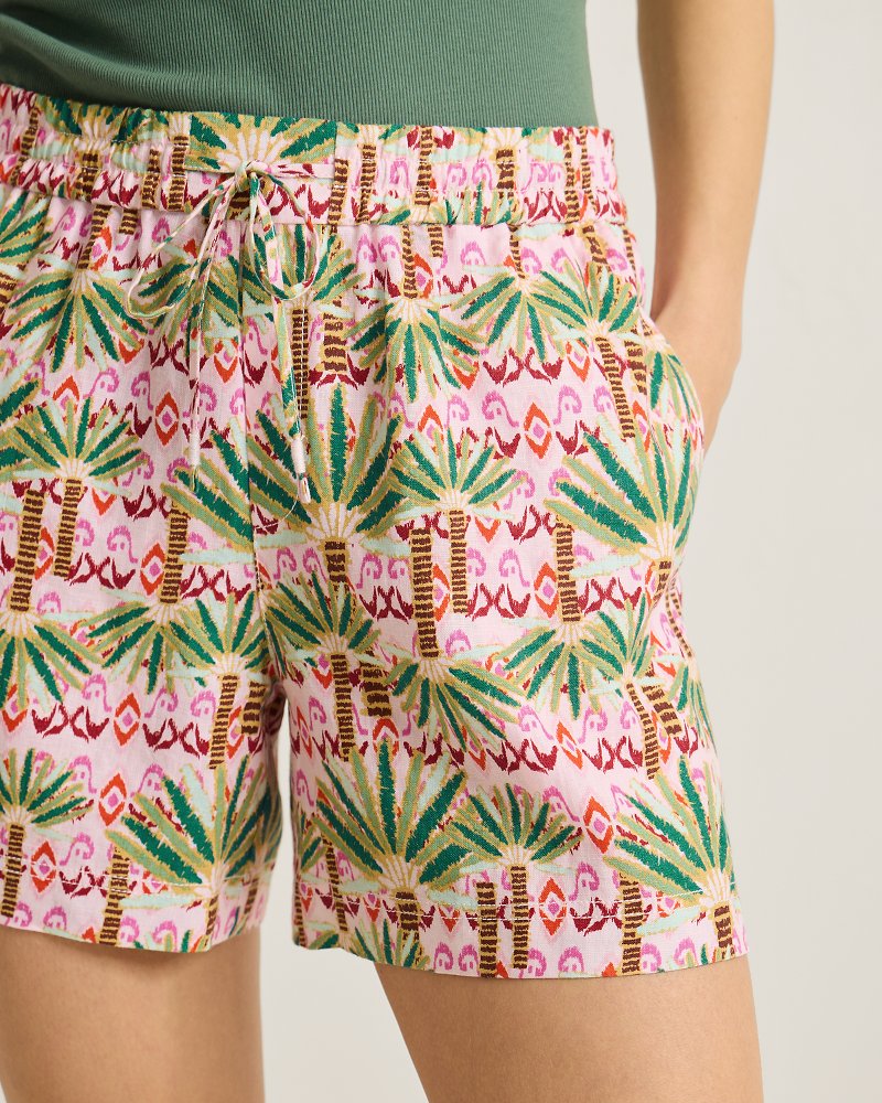 Thumbnail for Two Palms Palm Pointe High-Rise Linen Easy Shorts