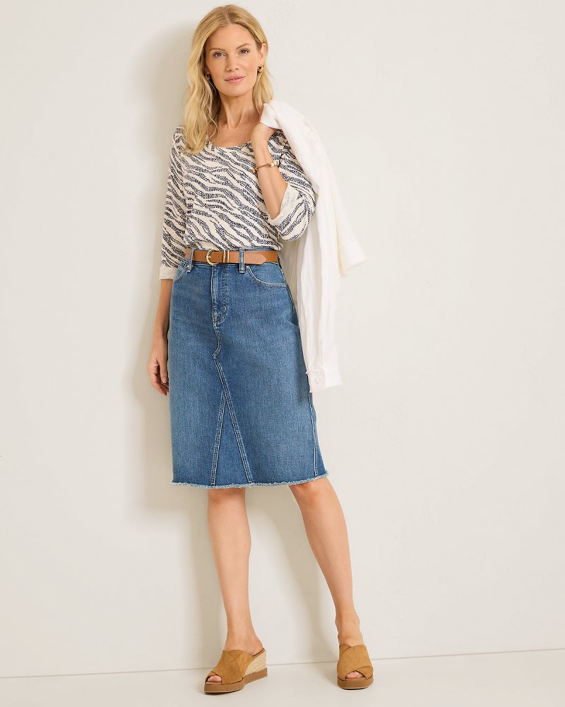 Denim Midi Skirt