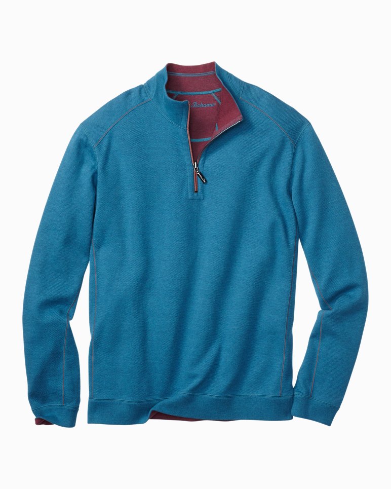 Flip Side Twill Reversible Half-Zip Sweatshirt