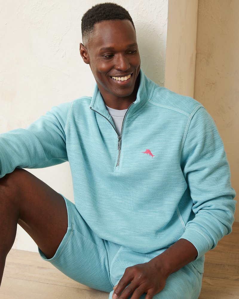 Tommy Bahama Mlb® Tobago Bay Half-zip Sweatshirt in Green for Men