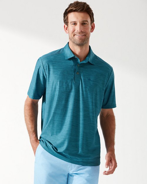 NWT $110 Tommy Bahama Blue SS Shirt Original Fit Island Zone Mens Silk Blend 