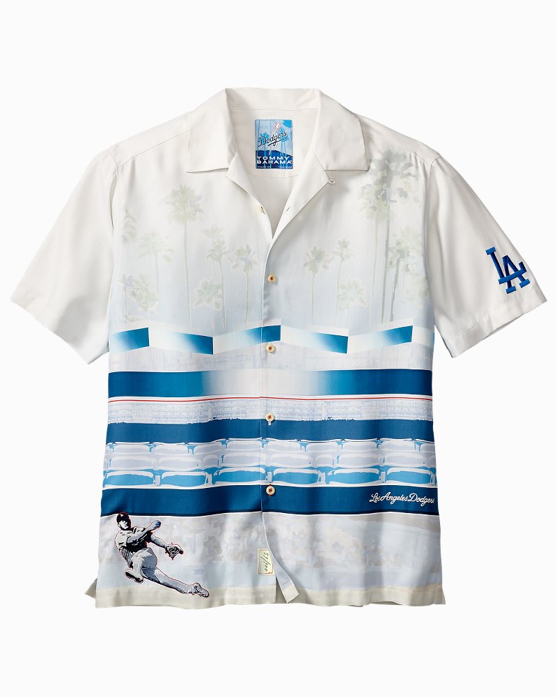 Los Angeles Dodgers Tommy Bahama Aloha America T-Shirt - Light Blue